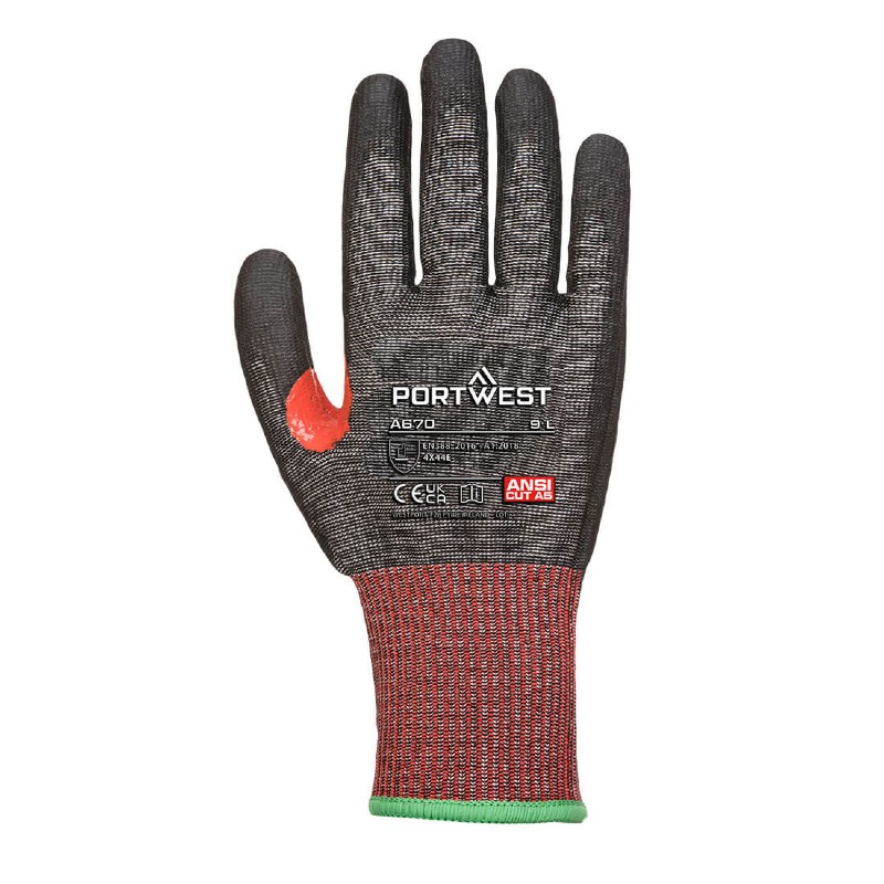 Portwest A670 CutResistant PUCoated Gloves Gloves.co.uk